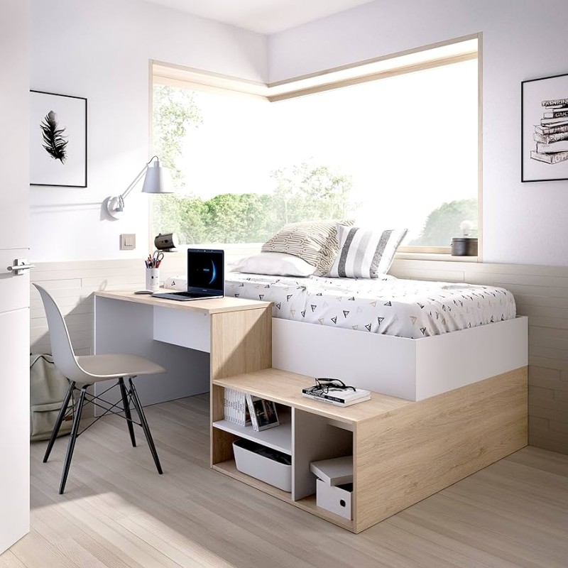 CAMA COMPACTA CON ESCRITORIO KRIC DEKIT