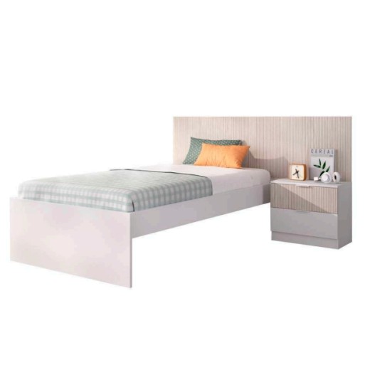 CABEZAL + MESITA+ ARO CAMA 90X190 LION DEKIT