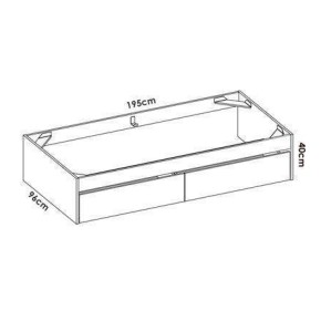 CAMA 90X190 +2 CAJONES LAGO DEKIT