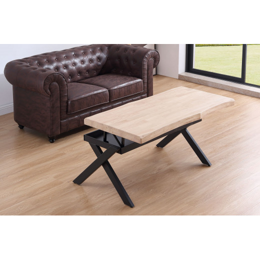 MESA CENTRO ELEVABLE XENA TAPA CON FORMA ADEC - MAFER MUEBLES BENICARLÓ