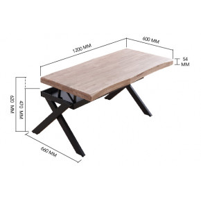 MESA CENTRO ELEVABLE XENA TAPA CON FORMA ADEC