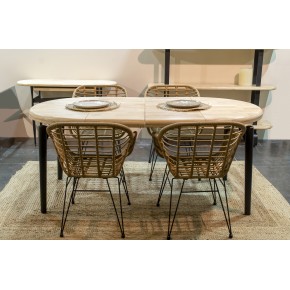 MESA COMEDOR EXTENSIBLE MOON 100-180CM ADEC